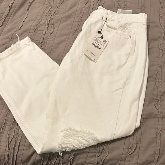Zara White size 8 Women Jeans - Picture 1 of 11